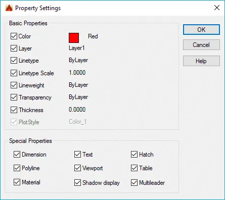 Property-settings
