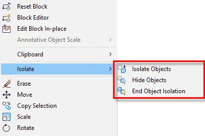 hide-object-autocad