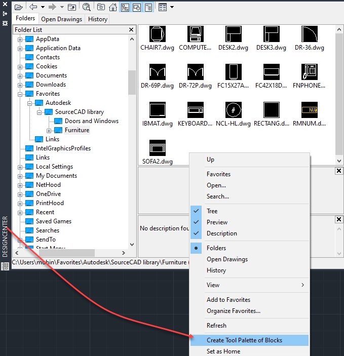 10 create block library in AutoCAD