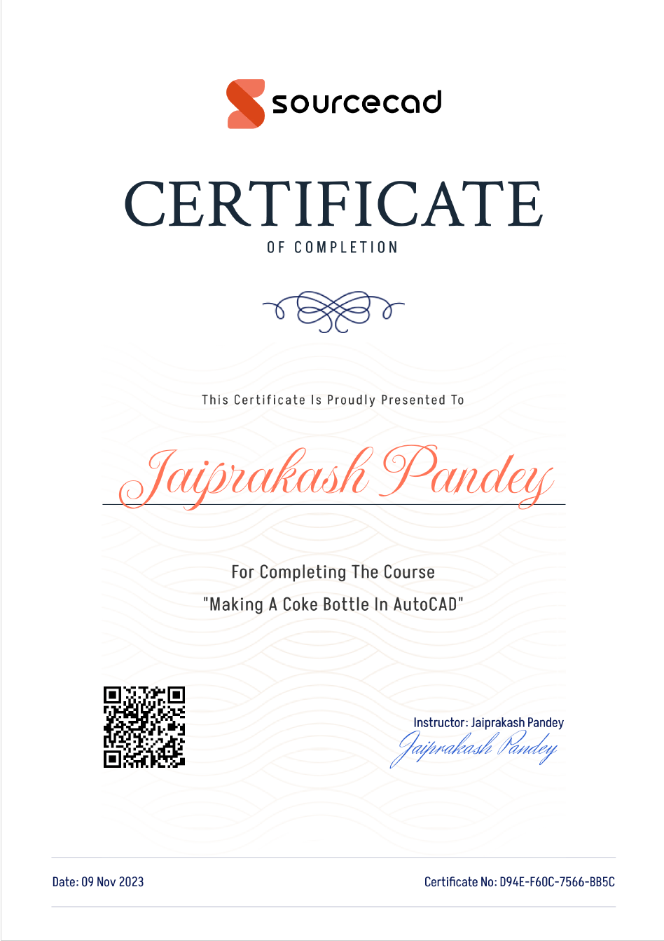 Certificate new