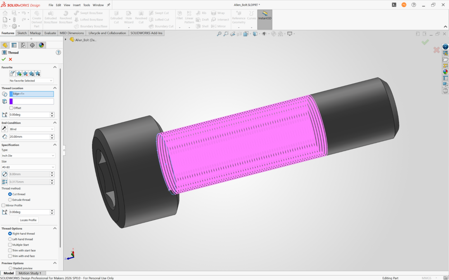 Solidworks Helical Threads How to Create Threads in SolidWorks - 3 Methods & Best Practices